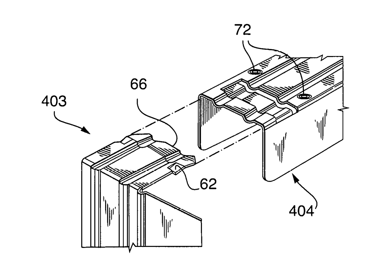 Filter frame header locking device