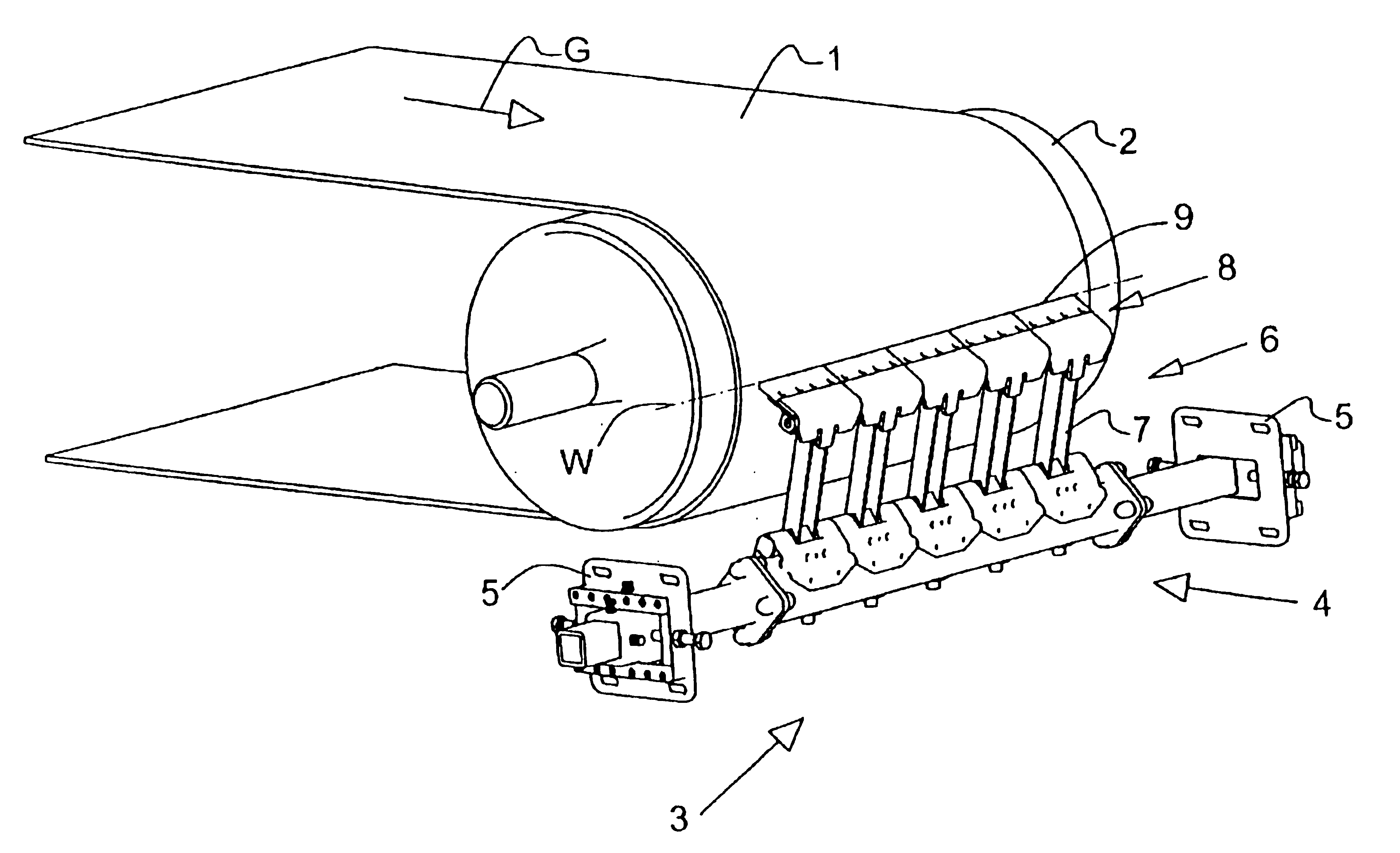 Stripping device for the return run area of conveyor belts
