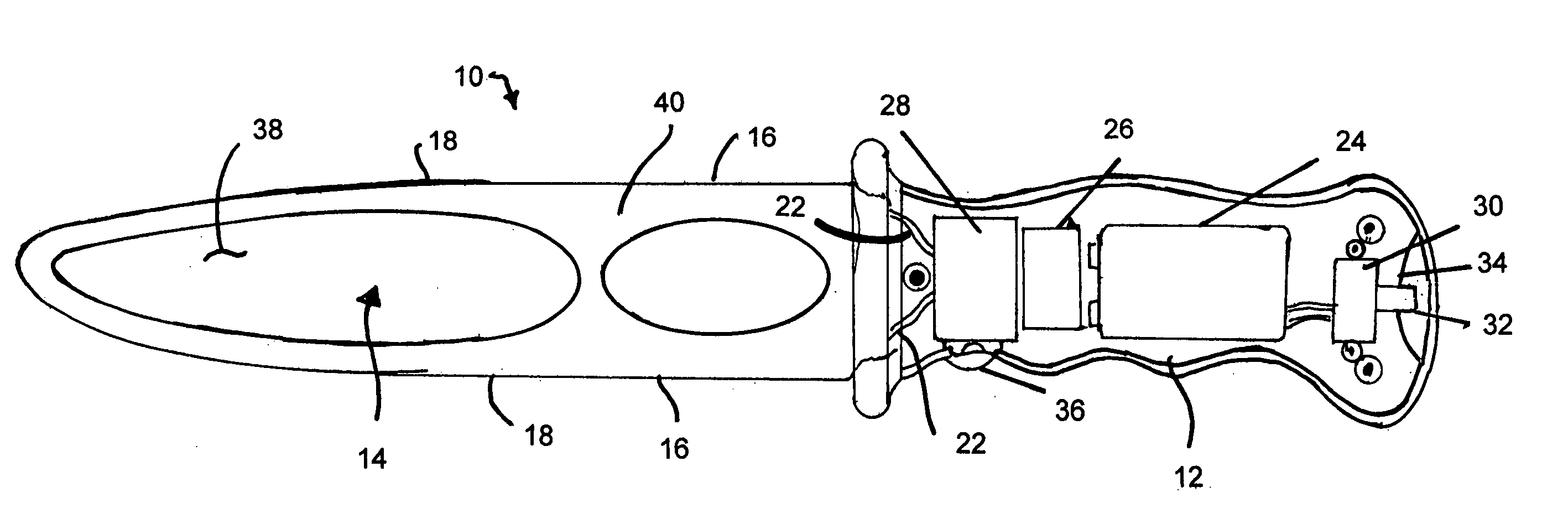 Electrical shocking device for defence training