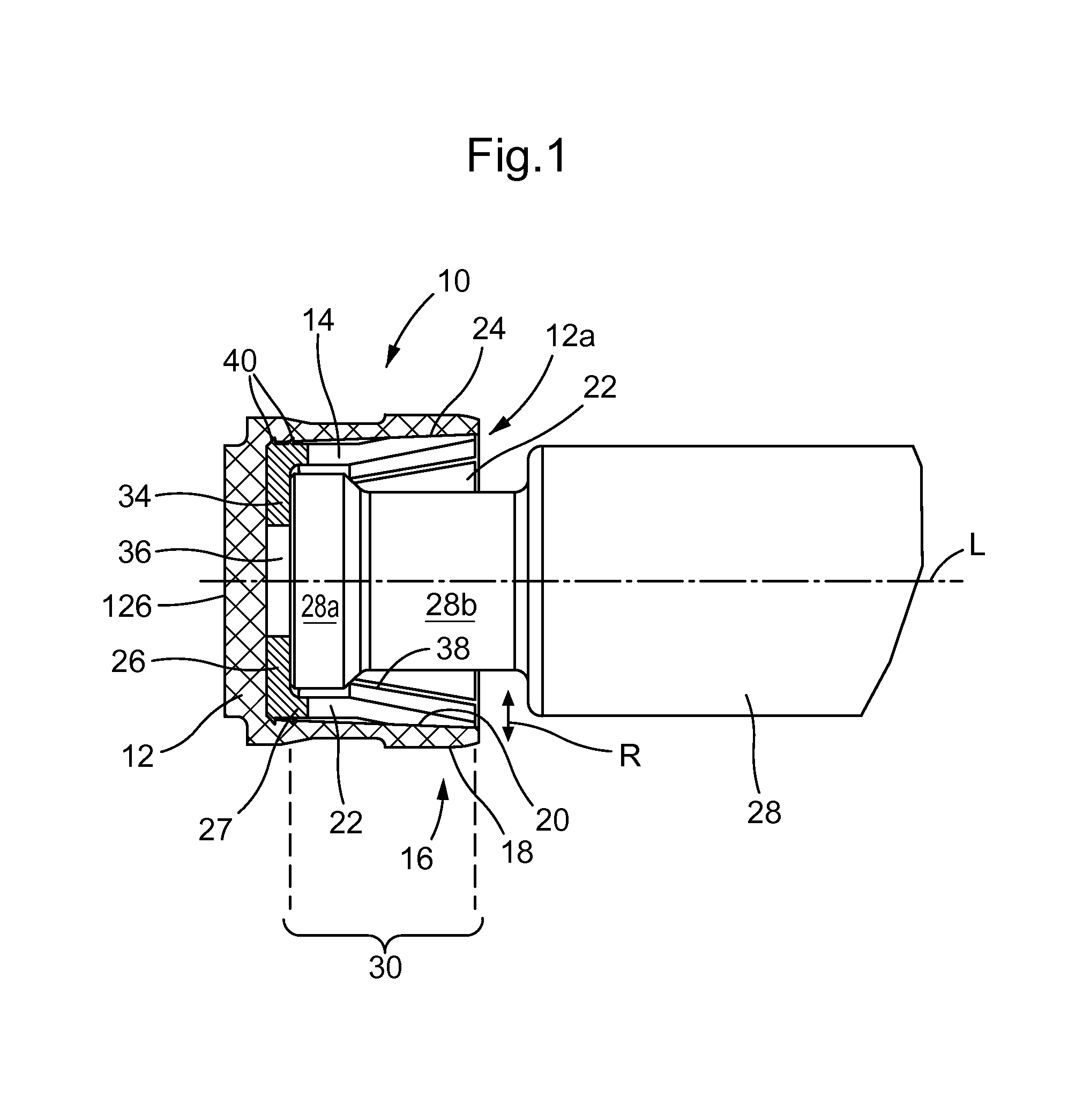 Radial sliding seal component for metering devices and metering device having such a radial sliding seal component