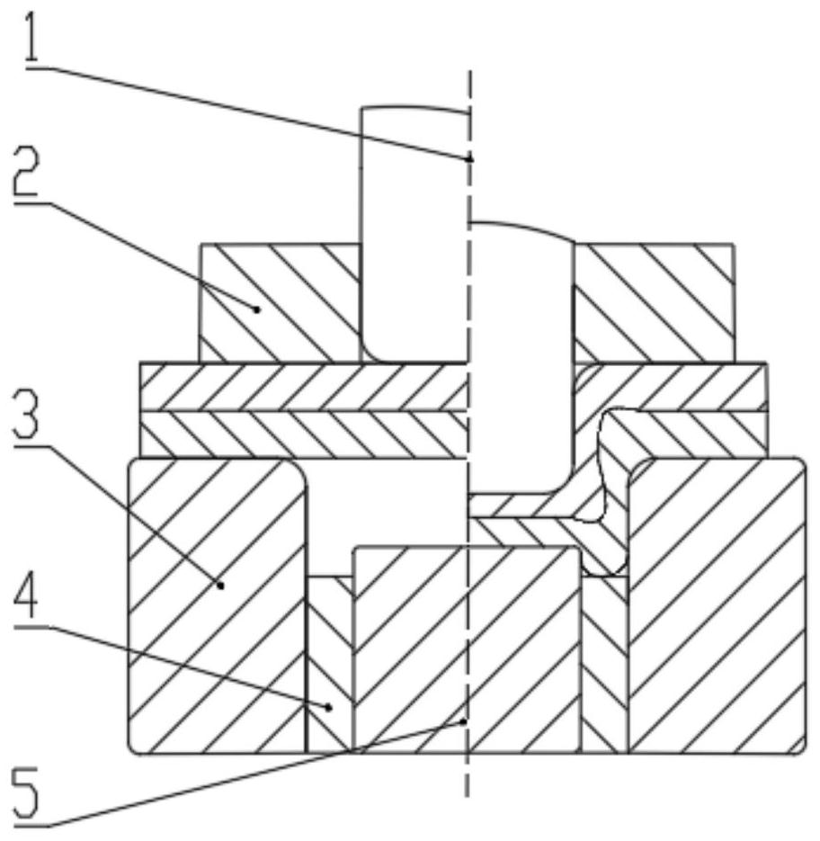 Metal plate non-riveting connection forming die and method