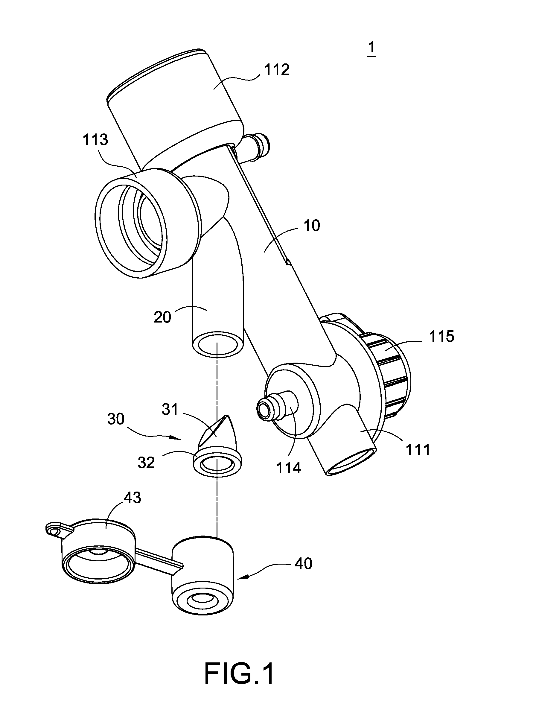 Closed suction set insertable with bronchoscope