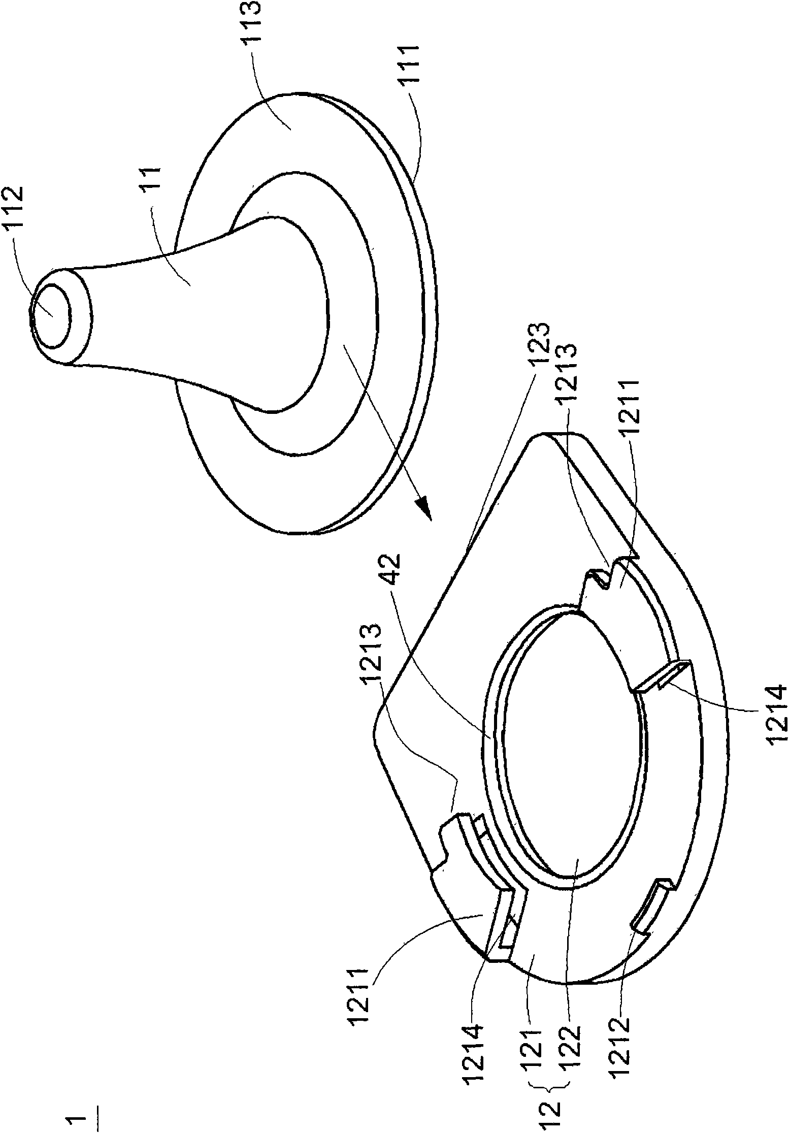 Combined type ear thermometer protective bush and manufacturing method thereof