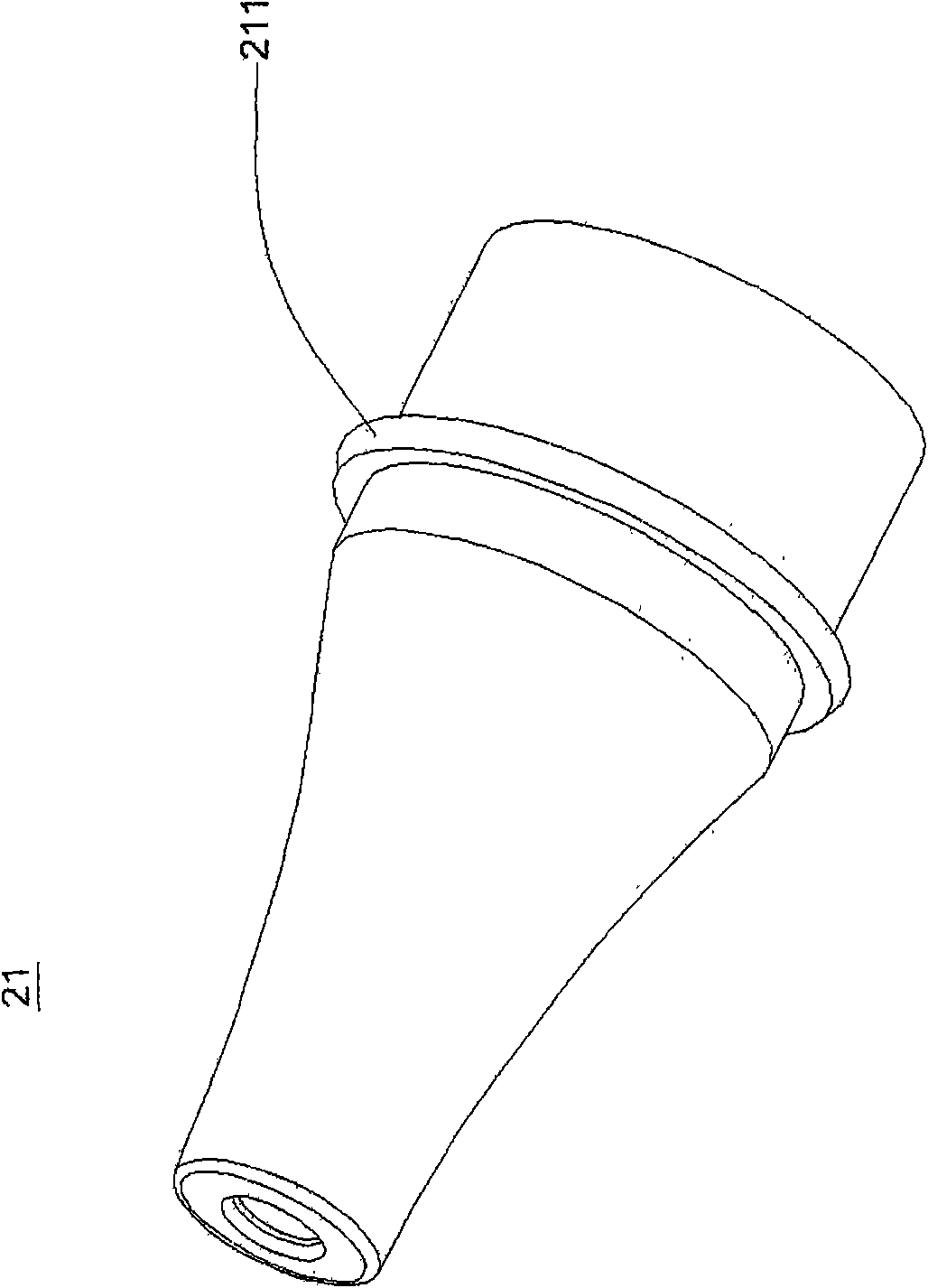 Combined type ear thermometer protective bush and manufacturing method thereof