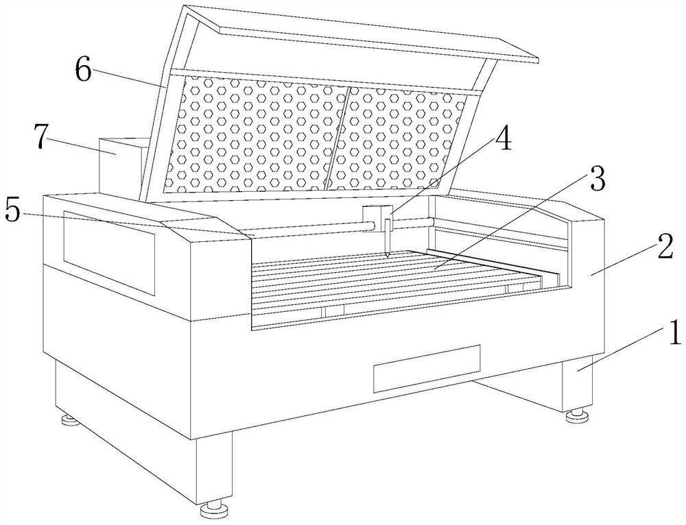 A leather goods cutting machine that adopts two-way negative pressure to absorb drawings