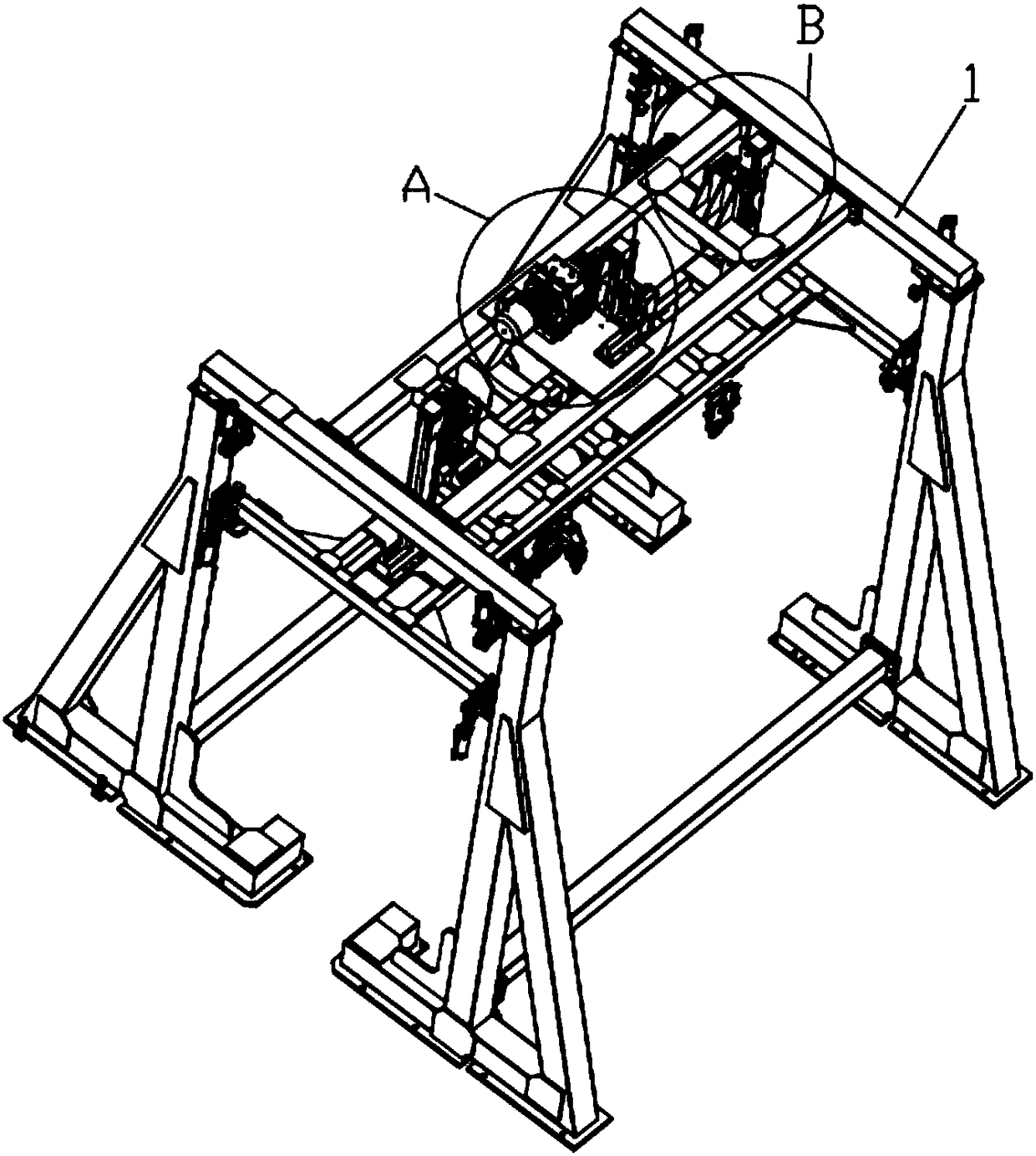 A lifting gantry structure