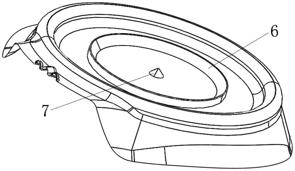 V-shaped groove fuel tank fuel filling port, and machining forming method of fuel tank fuel filling port finished product