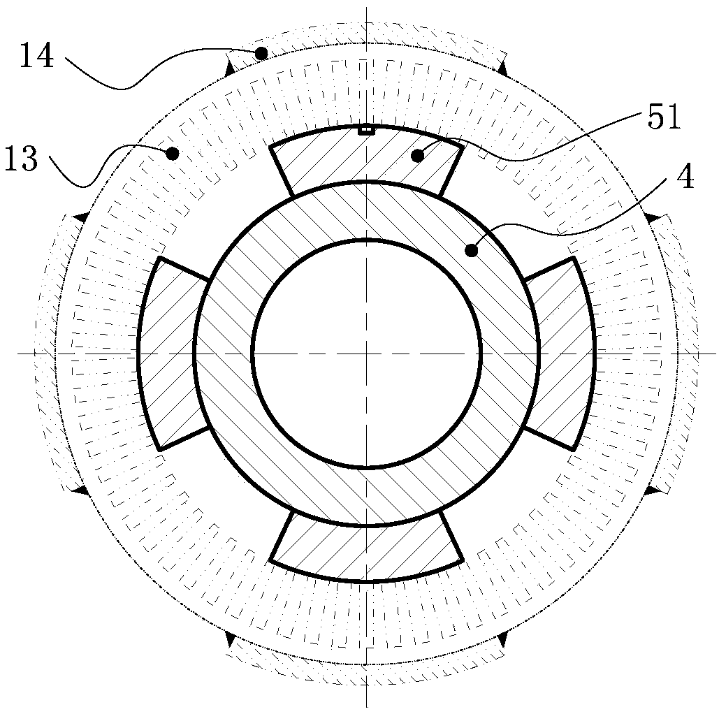 Stator iron core overlaying welding mold