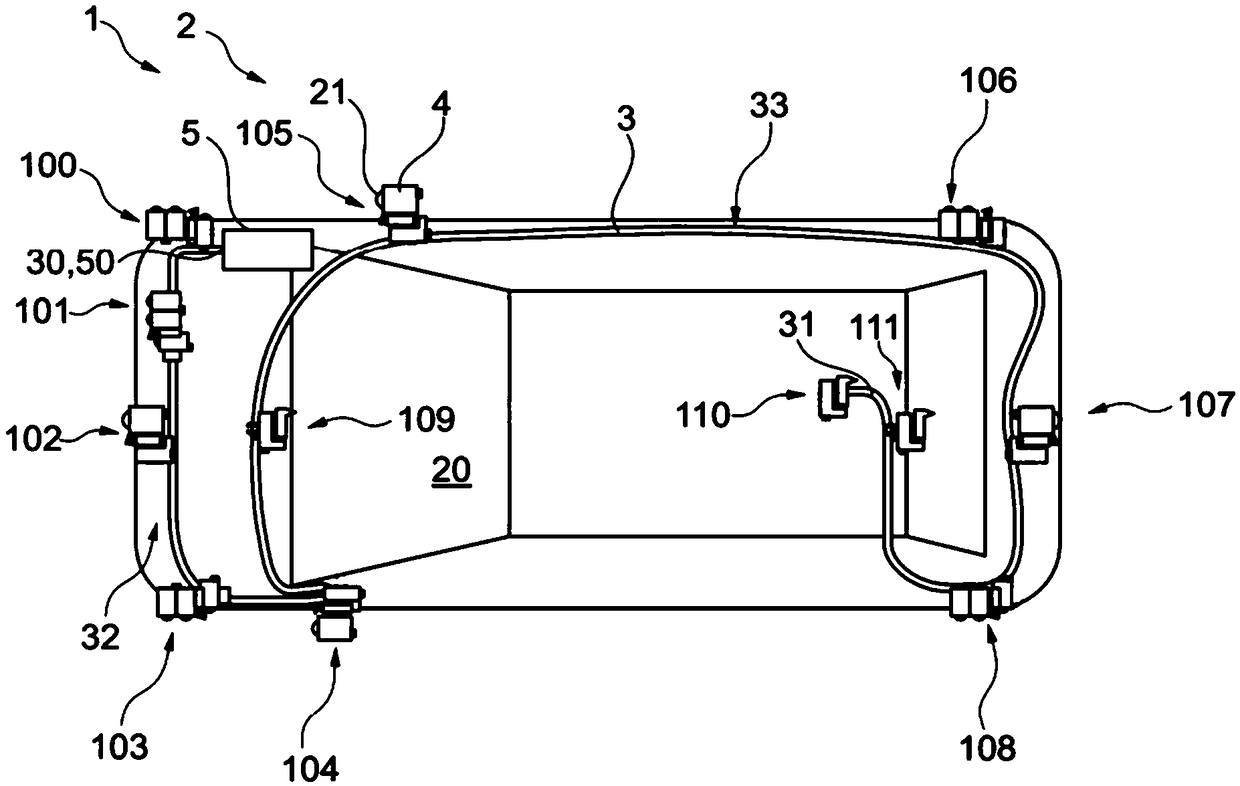 System for cleaning a glazed vehicle surface