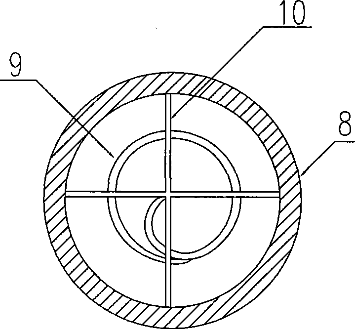 Pipe shell heat exchanger having heat exchange tube embedded with spring