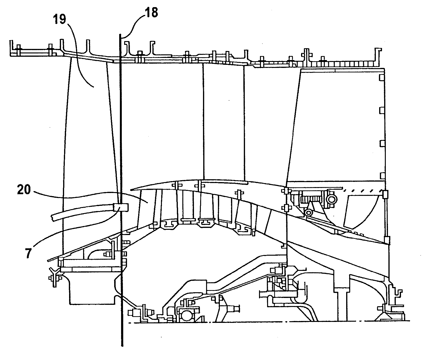 Device and method for cleaning the core engine of a jet engine