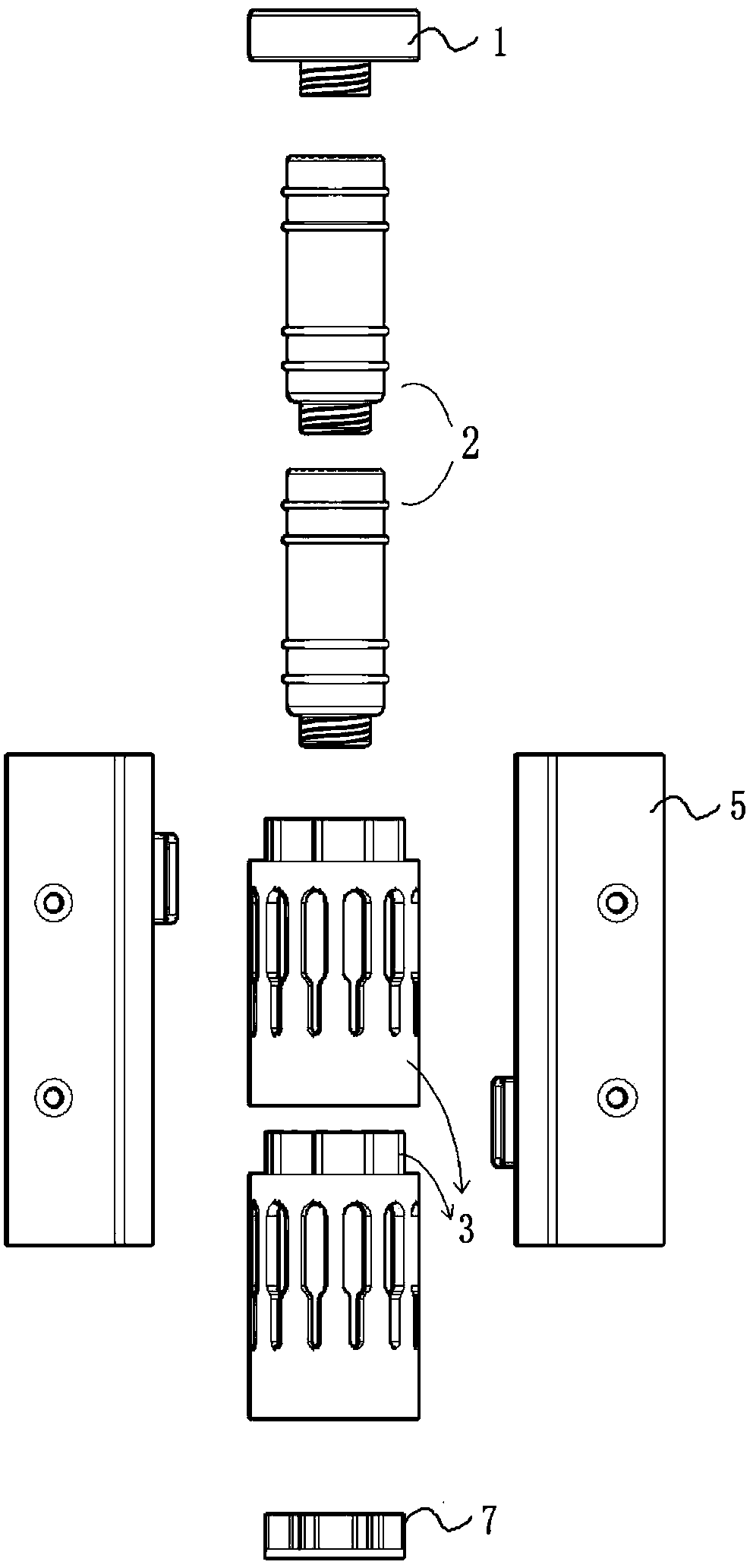 Modularized combined box body and connecting component thereof