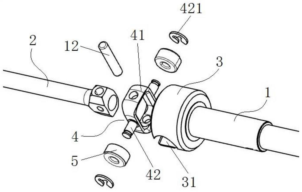 Universal transmission shaft for bearing