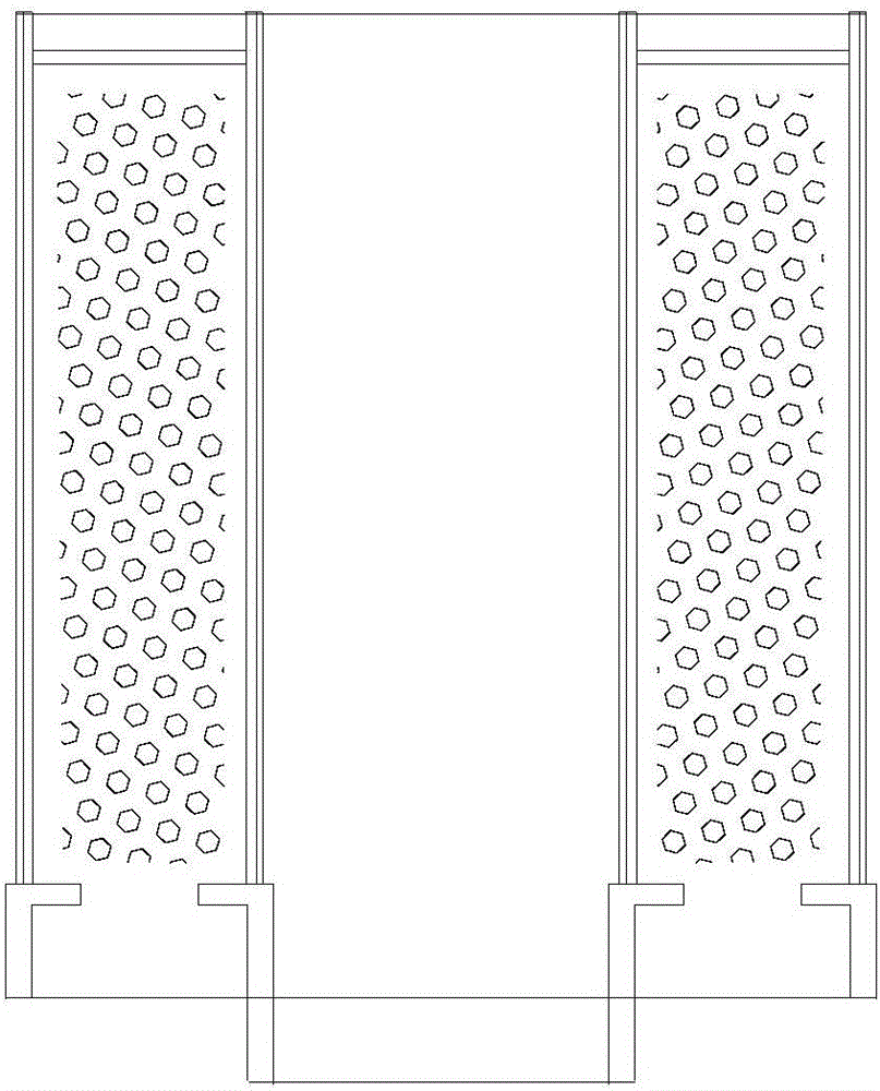 Particle bed layer support structure and axial-radial reactor