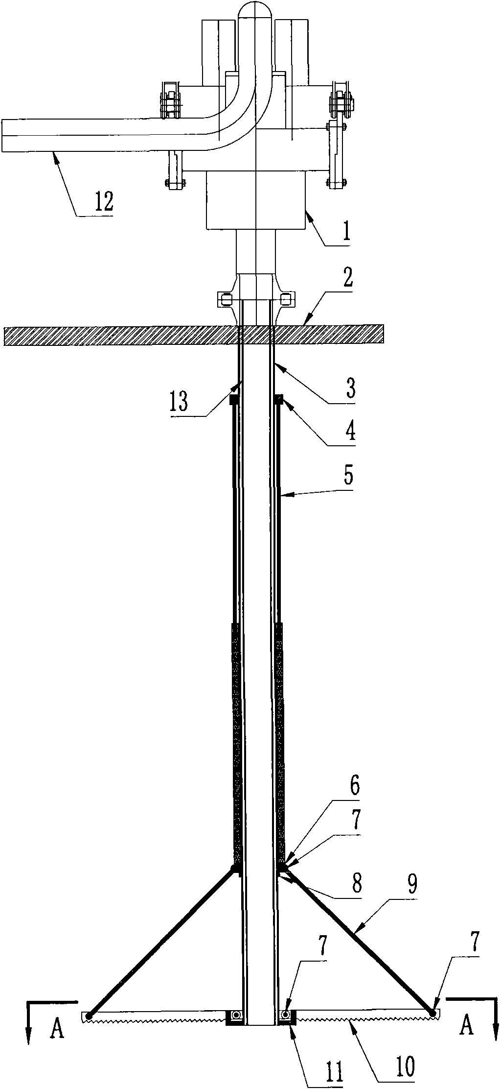 Soil borrowing device for extra-large open caisson and using method of soil borrowing device
