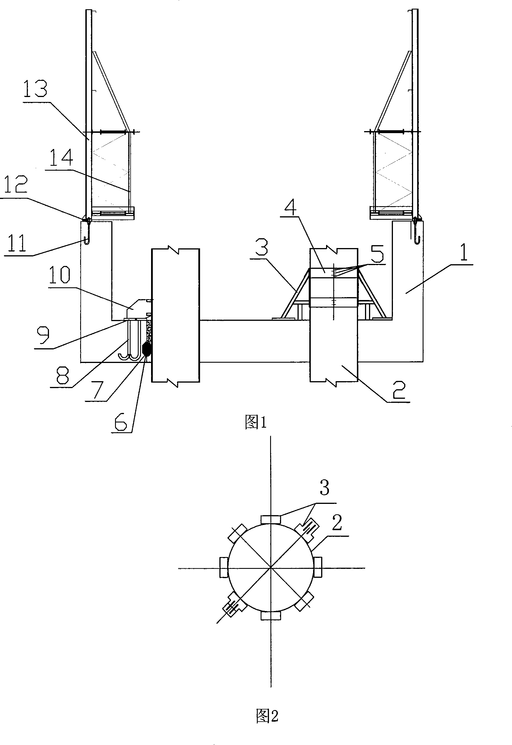Underwater no-bottom closing concrete boxed cofferdam and method of use thereof
