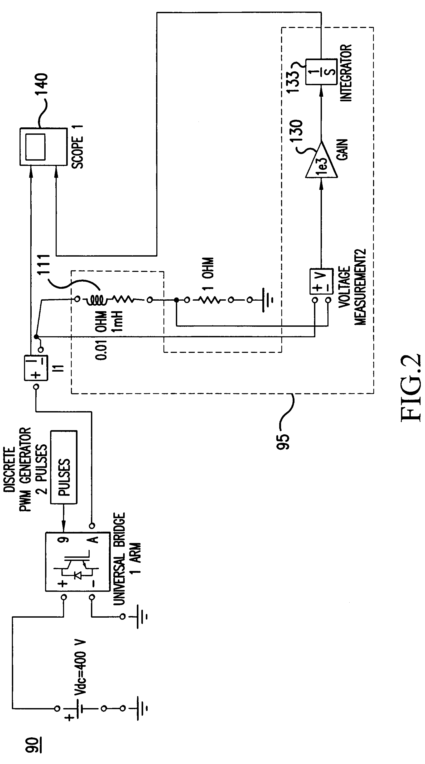 Method and apparatus for DC integrated current sensor