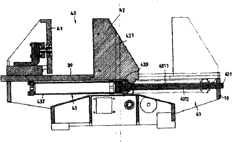 Improved clamp structure of band sawing machine