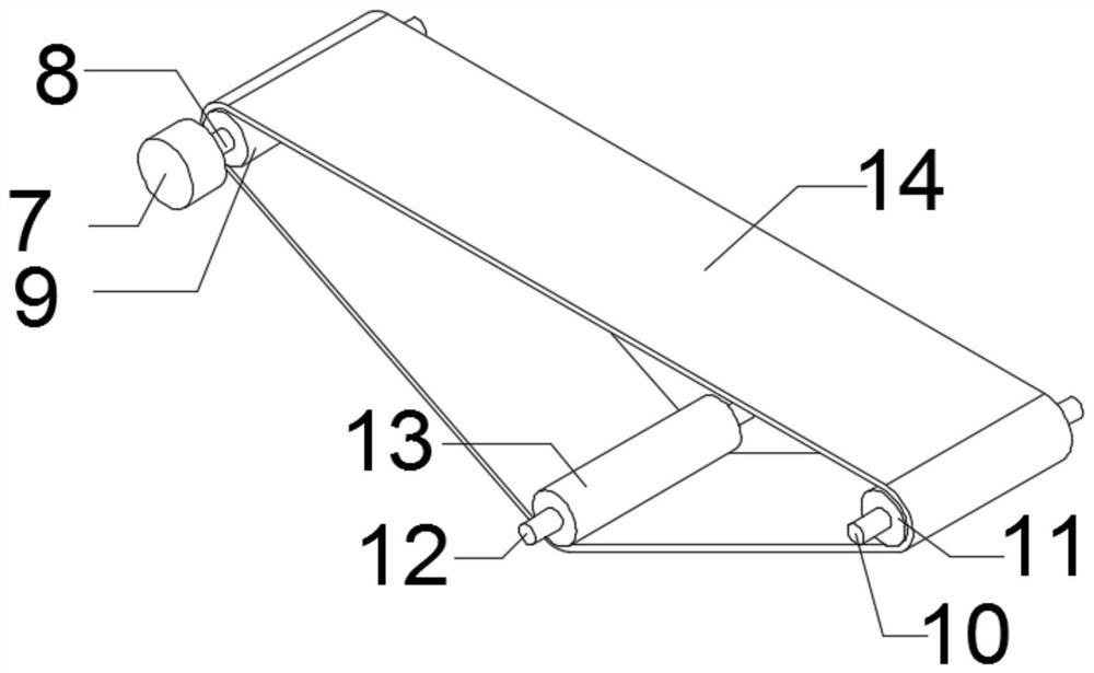 Angle-adjustable conveying device for food supply chain