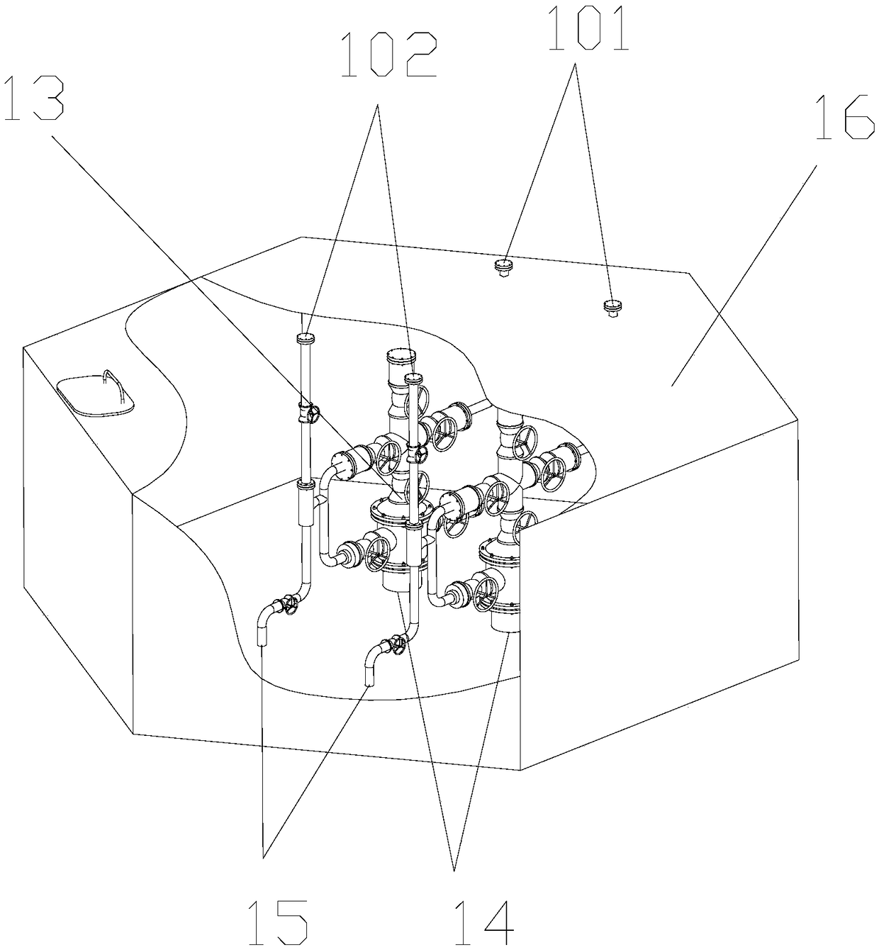 Fully dry water oil and gas production system and its working method