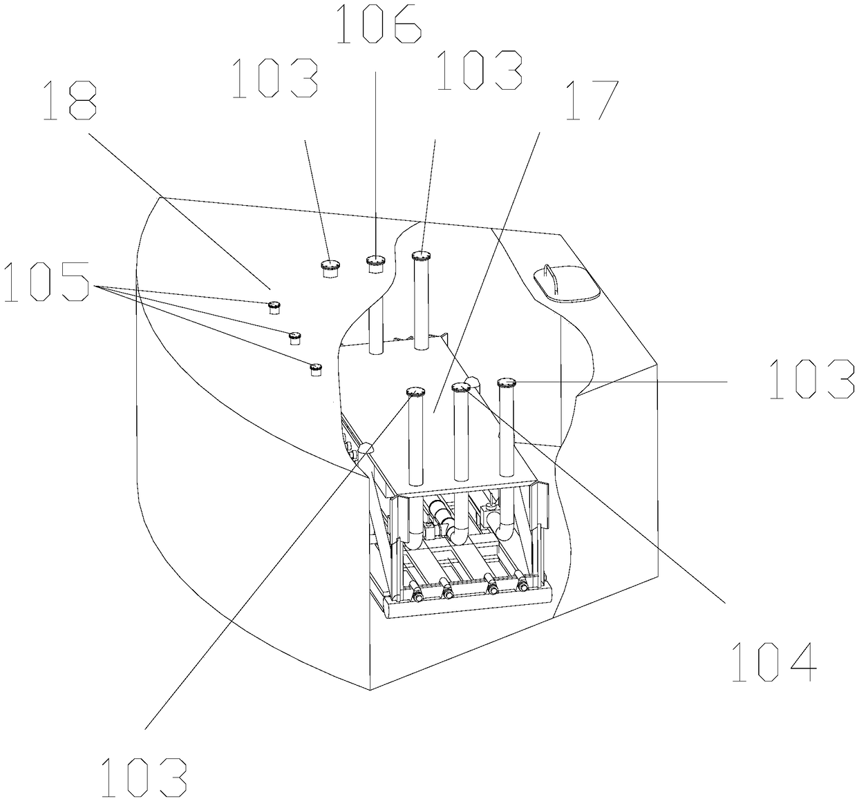 Fully dry water oil and gas production system and its working method