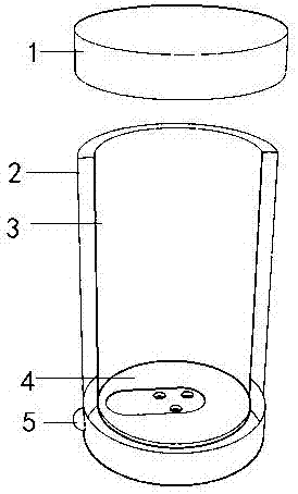 Air flow stirring cup device