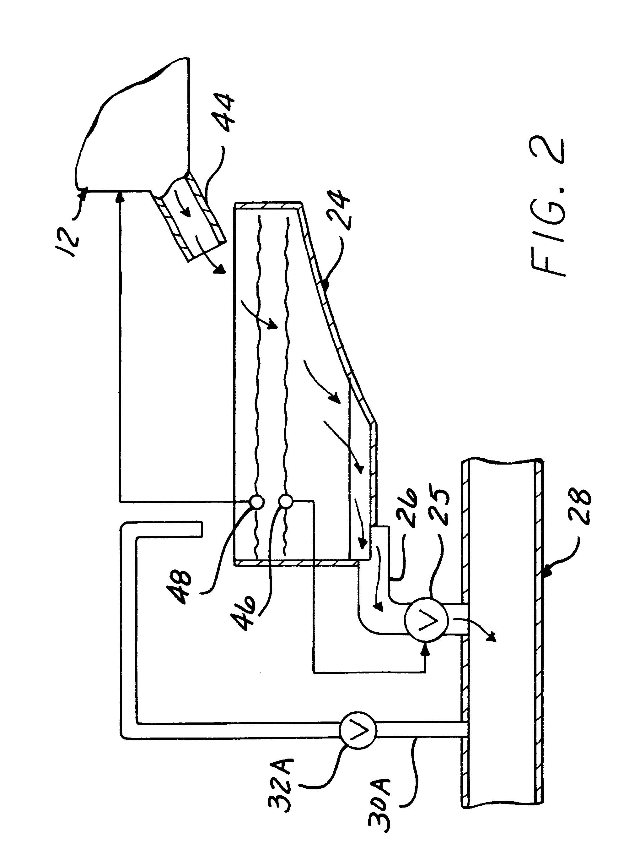 Vacuum flush assist system and process for handling machining cutting fluid