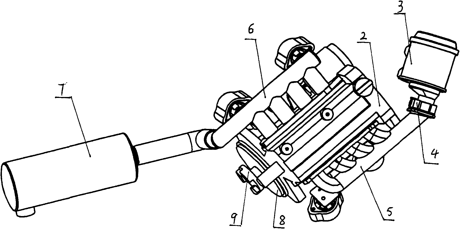 Motorboat power engine modified by using K14B engine and modification method