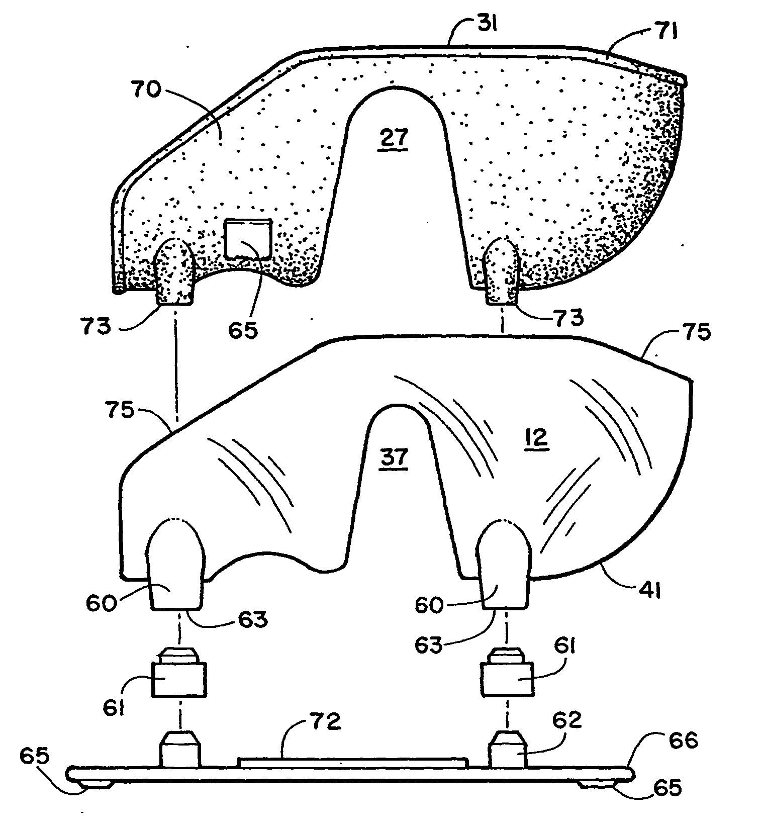 Headrest for a patient-bearing surface