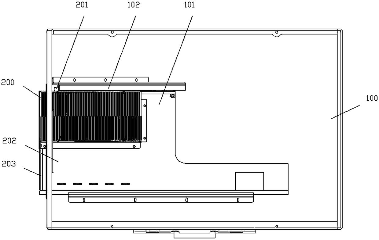 Display equipment lateral box and display equipment