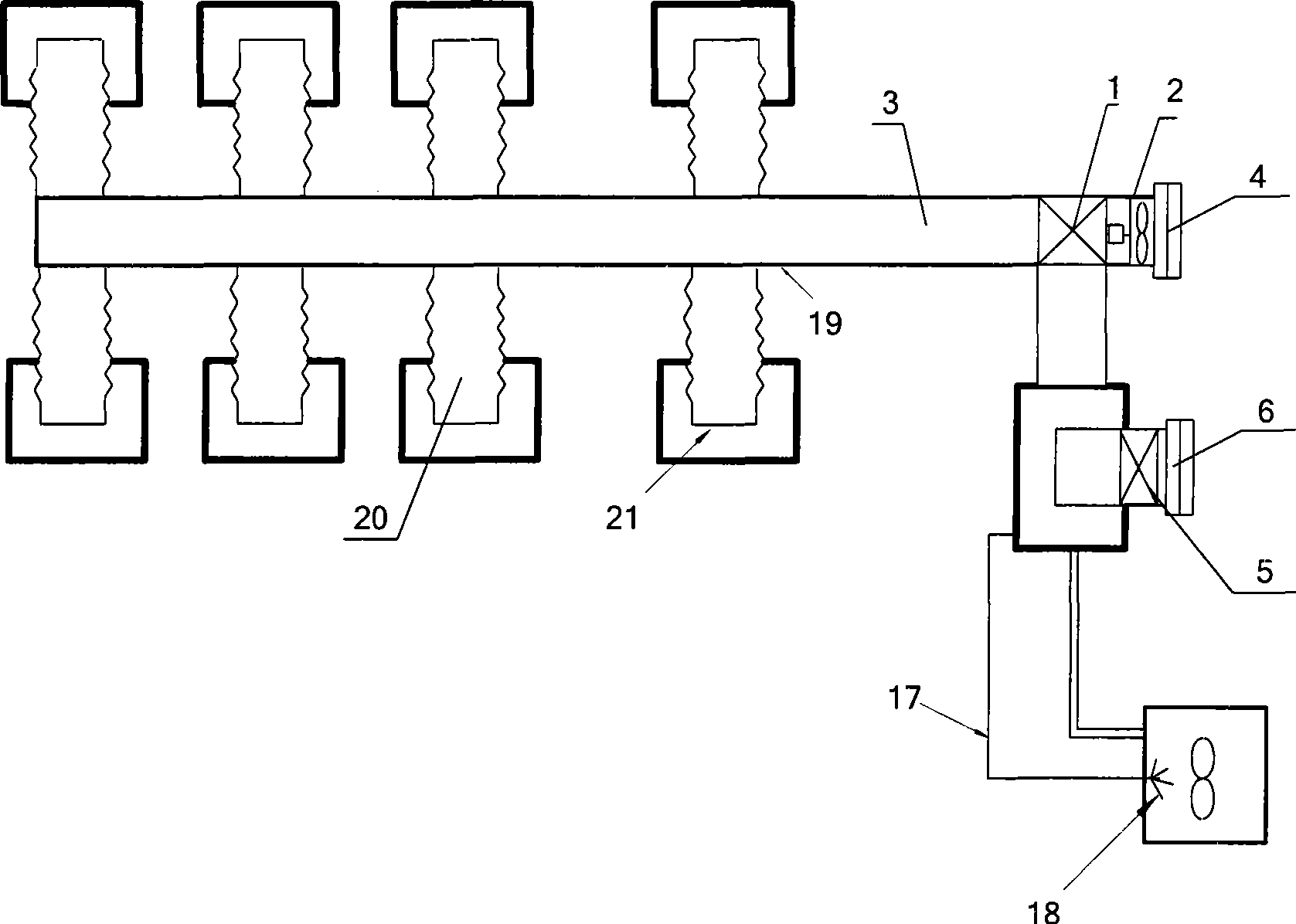 Communication base station energy-saving air conditioner unit and airflow regulating method thereof