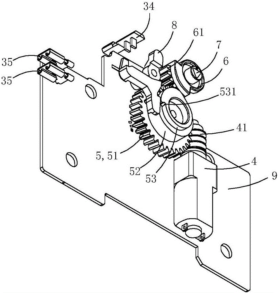 Automatic opening and closing drive device and used linkage turbine thereof