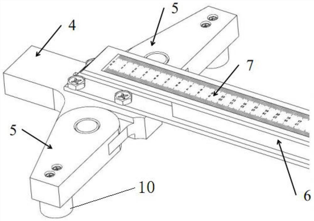 A kind of multifunctional measuring ruler for foldable switch
