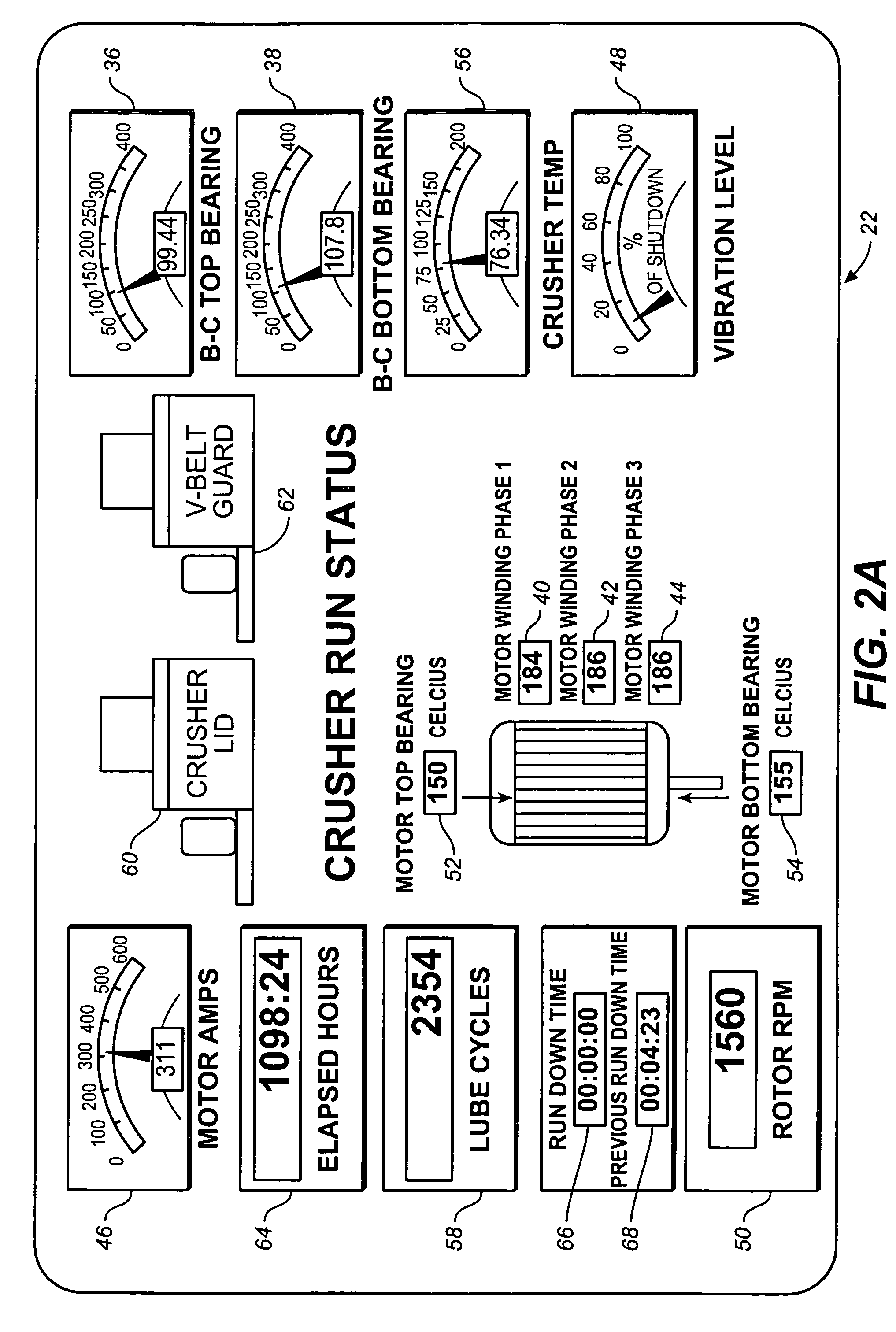 System and method for monitoring a vertical shaft impact crusher