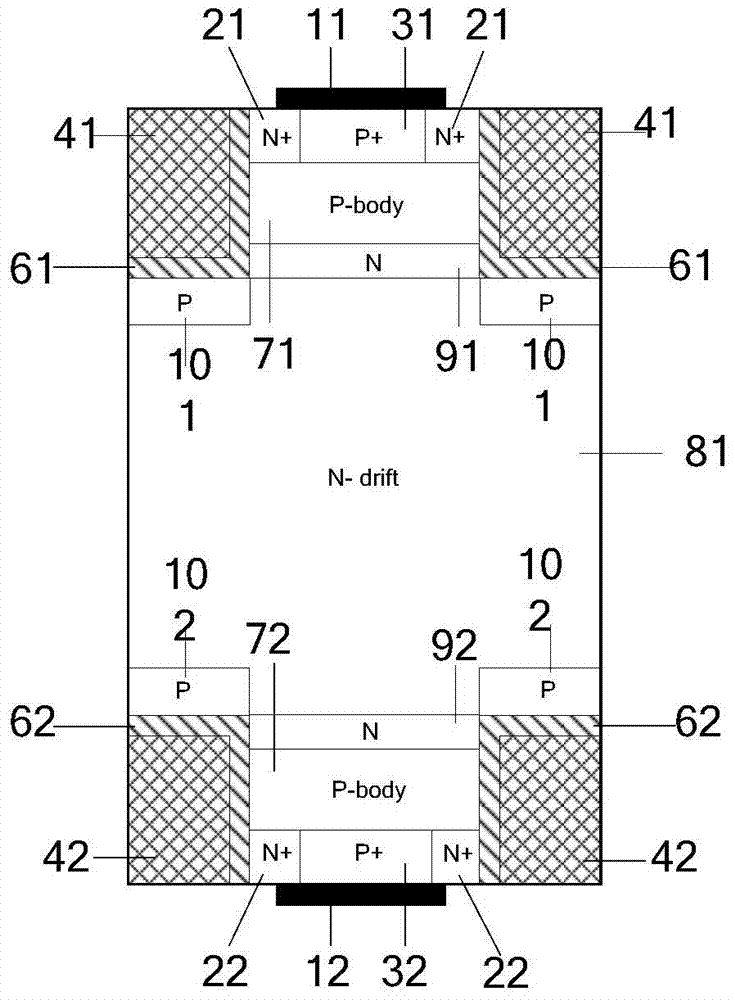 Bidirectional IGBT device and manufacturing method thereof