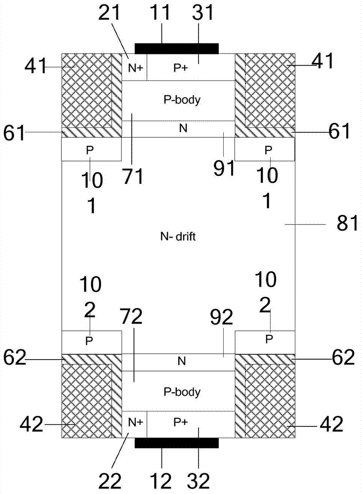 Bidirectional IGBT device and manufacturing method thereof