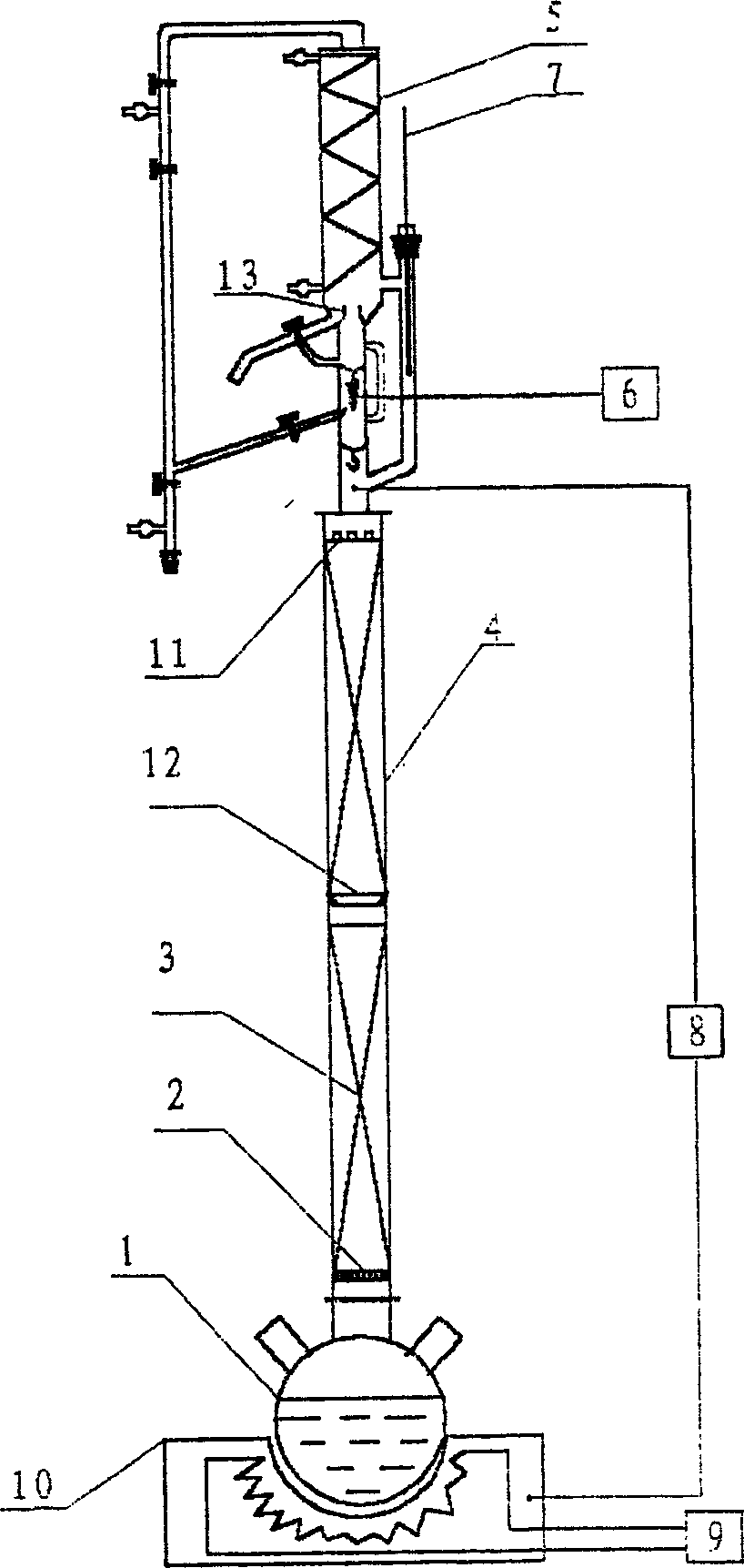 Method for simultaneously separating and purifying racemic optical amyl alcohol, optical active amyl alcohol and isoamyl alcohol and its equipment
