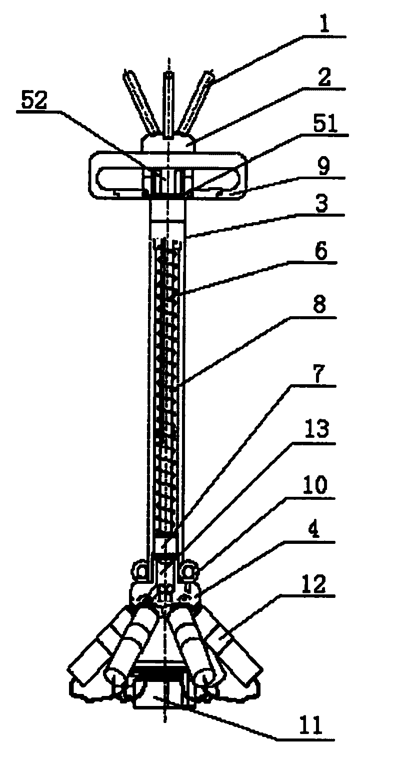 Mechanical shock deicing device for overhead ground wire and using method thereof