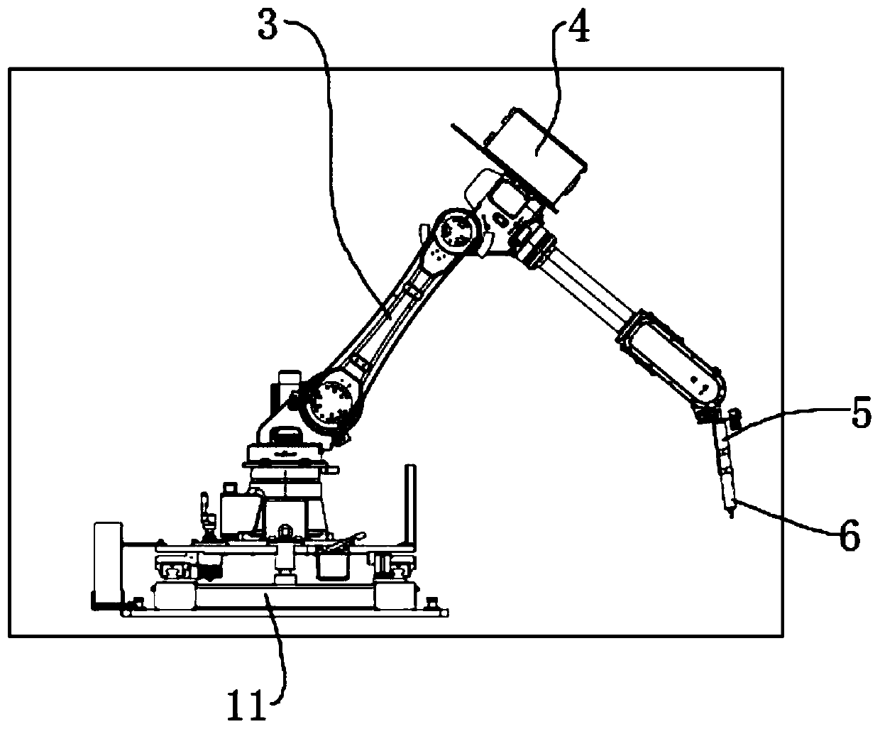 Robot workstation for small automobile exhaust gas detection and detection method thereof