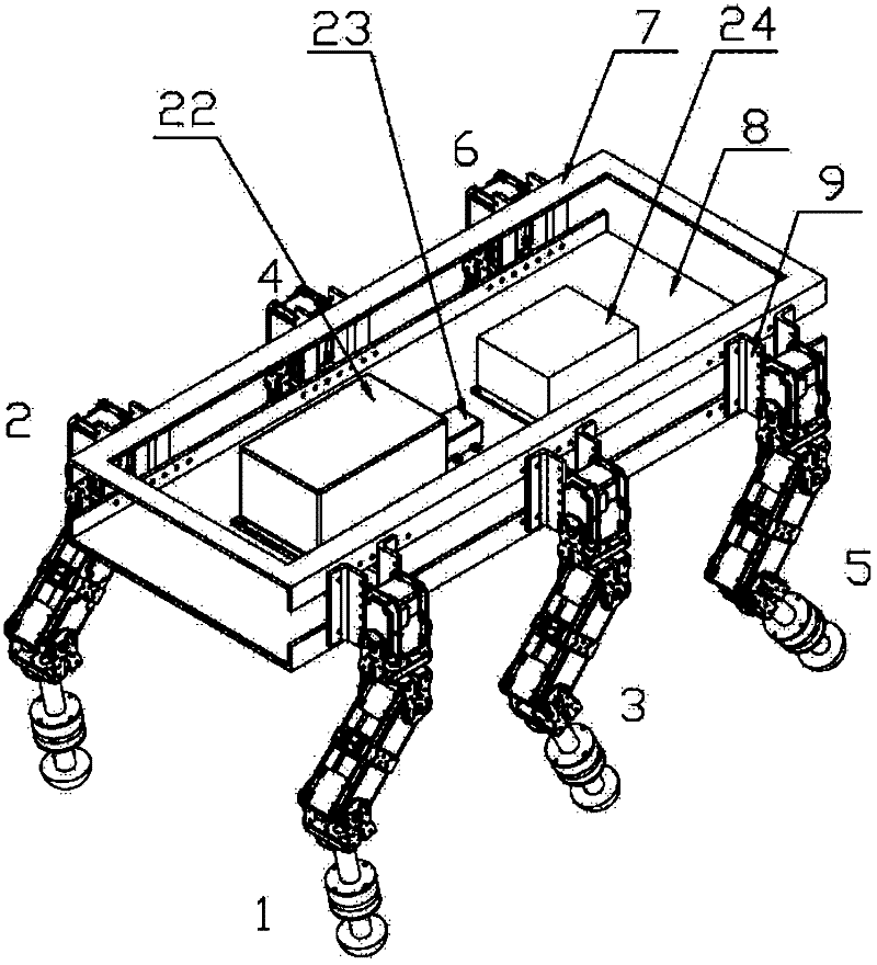 Six-foot walking robot