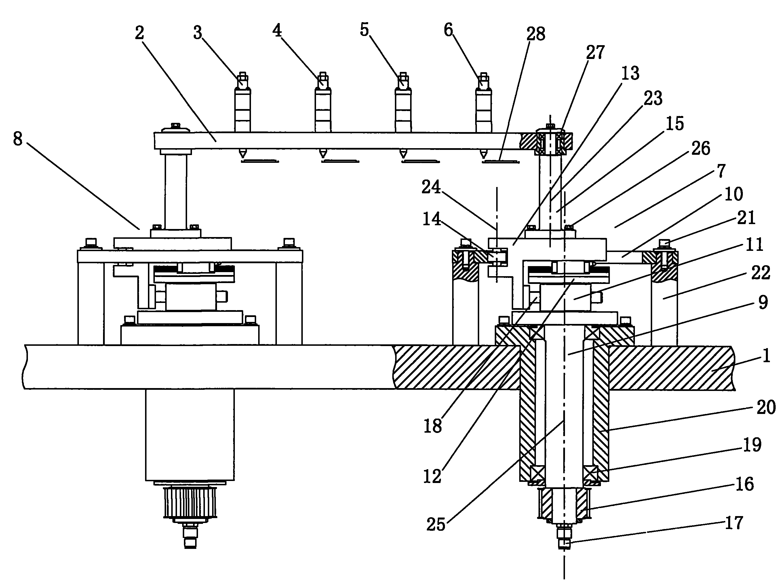 Multichannel high speed special metal cover gluing mechanism