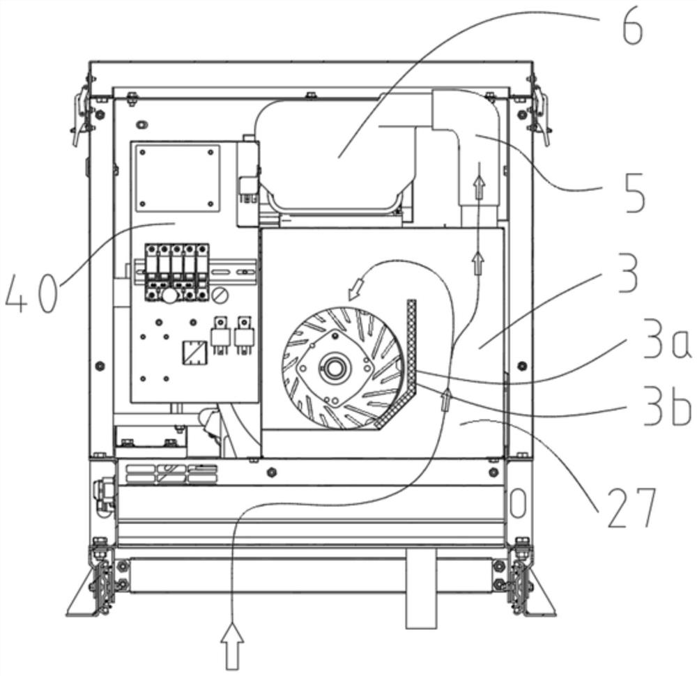 Diesel generator set for realizing heat dissipation and noise reduction by adopting labyrinth branch air ducts