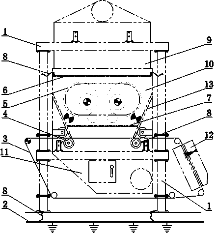 Technique and device for dry formation of low basis weight fluff pulp and capable of eliminating electrostatic flocculation