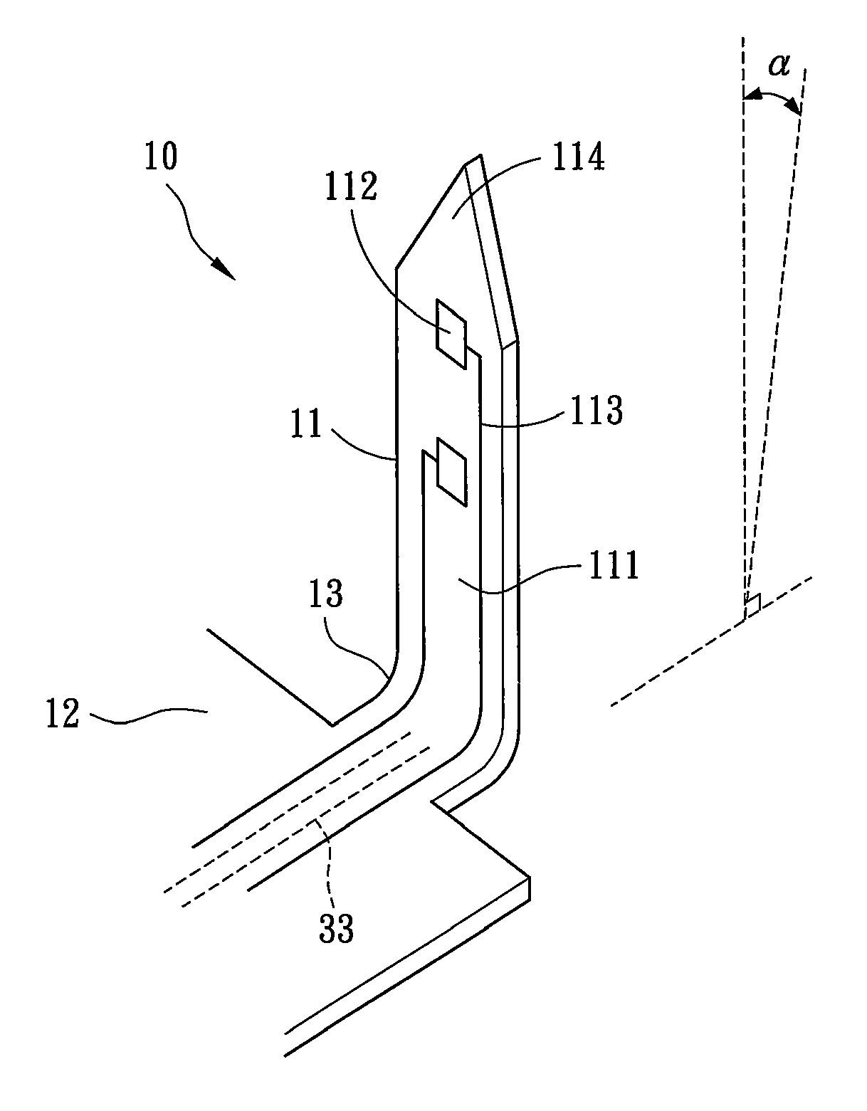 Flexible 3D microprobe structure
