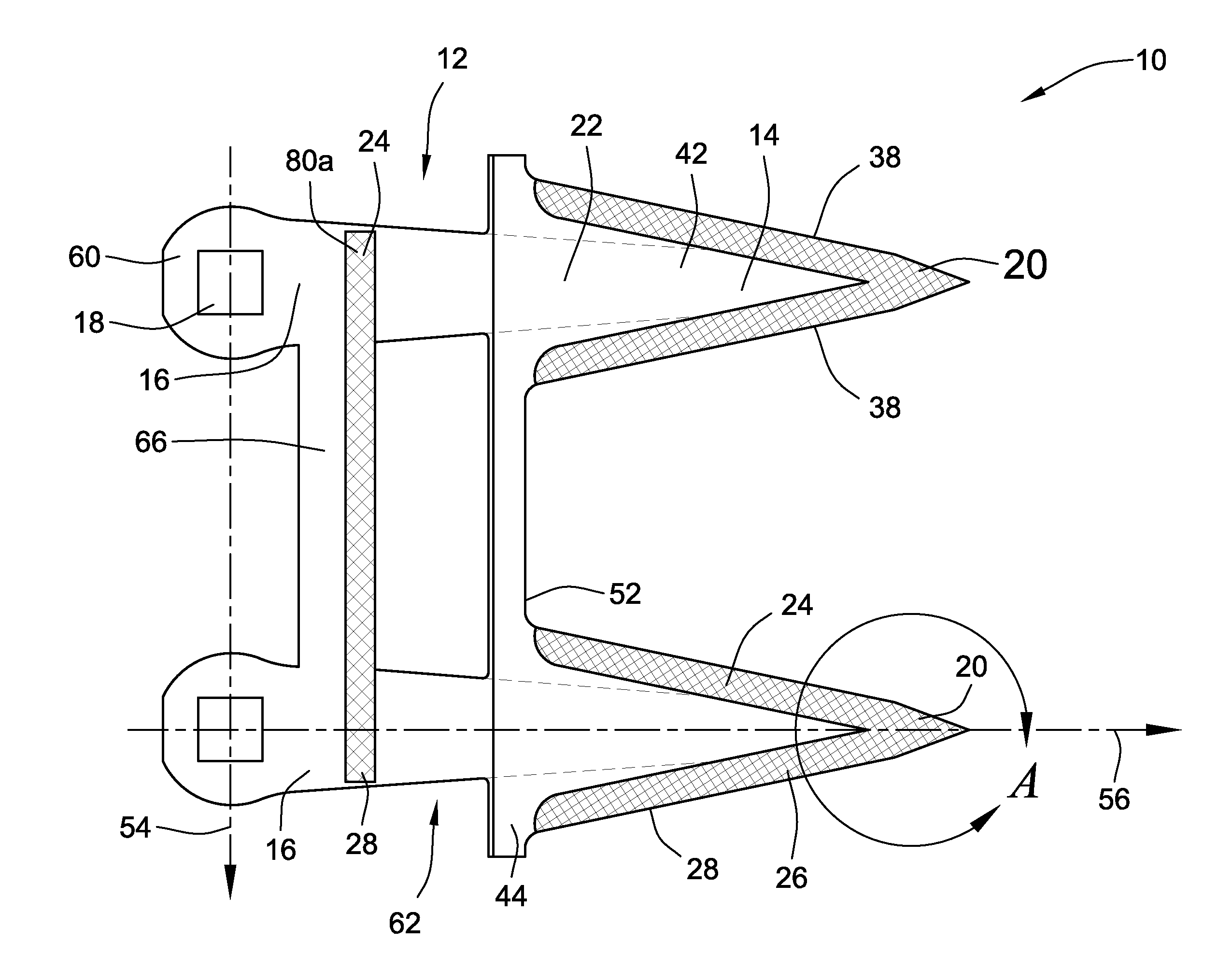 Laser hardened knife guard