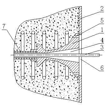 Control method of concrete pouring compactness for anchor backing plate by post-tensioning method