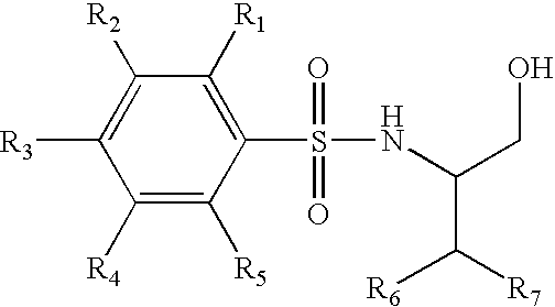 Trifluoromethyl-containing phenylsulfonamide beta amyloid inhibitors