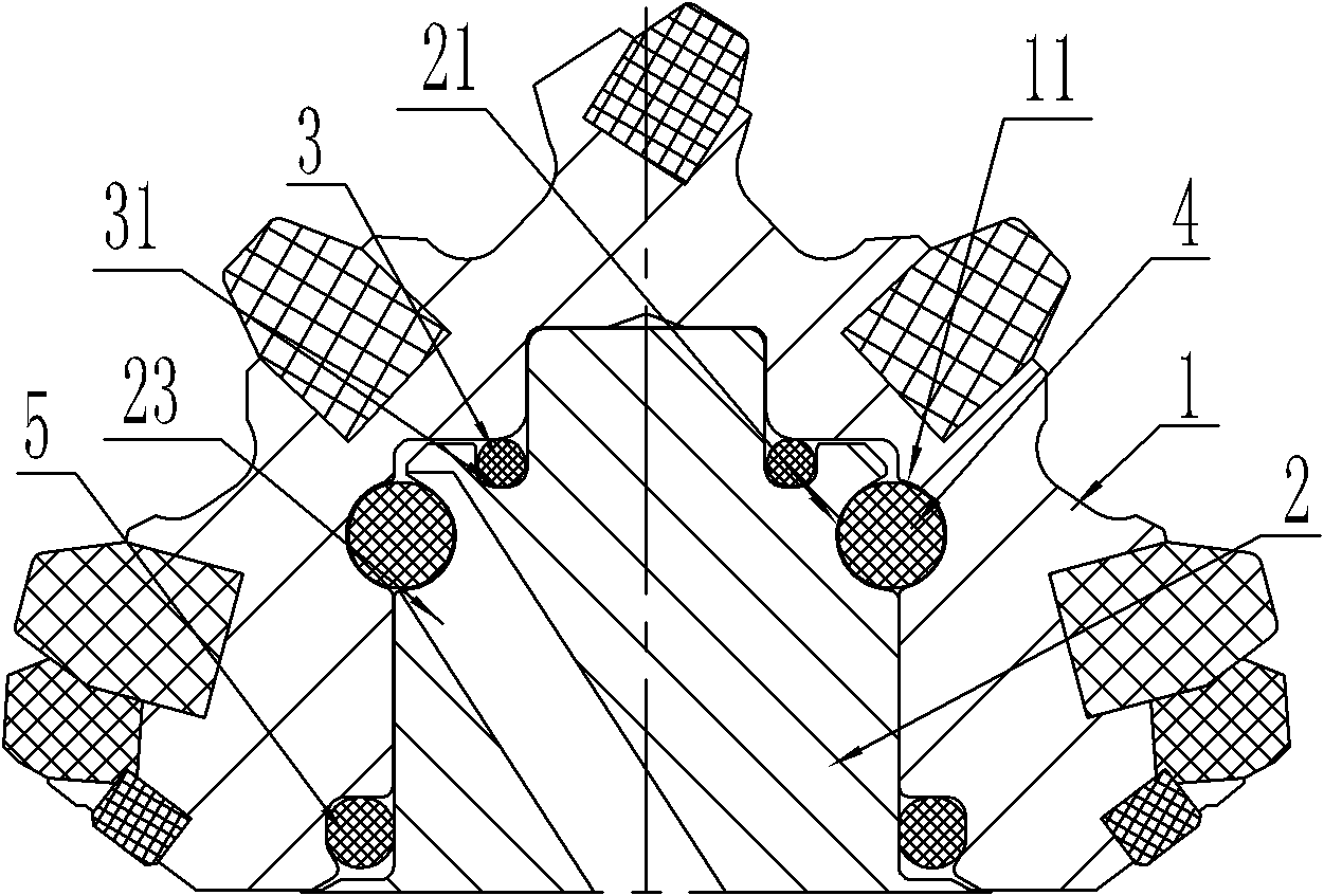 Rolling thrust device for cone bit bearing