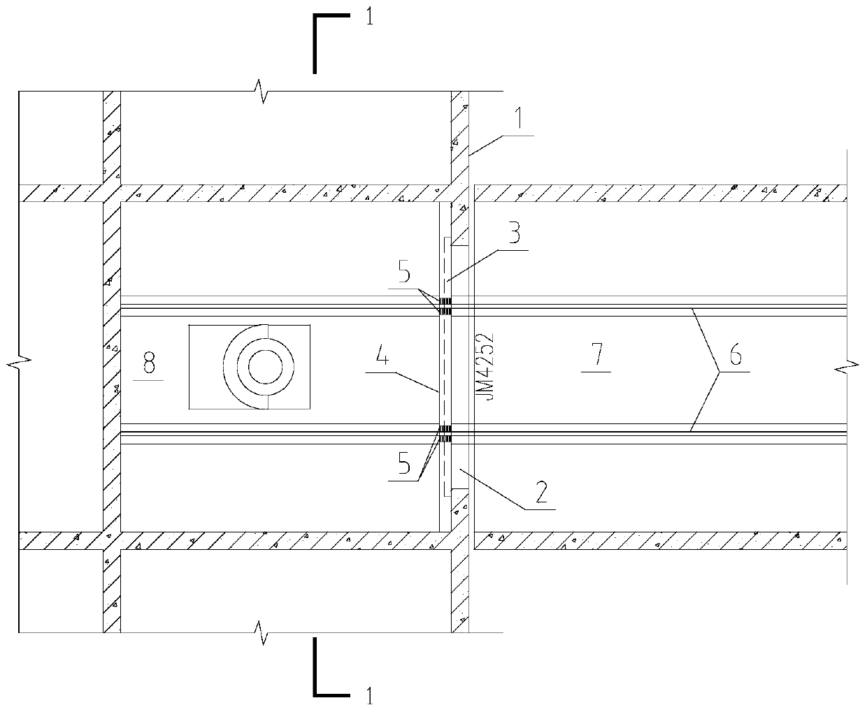 Track traversing fireproof rolling shutter and construction method thereof