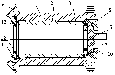 Device for centrifugally casting cylinder sleeve
